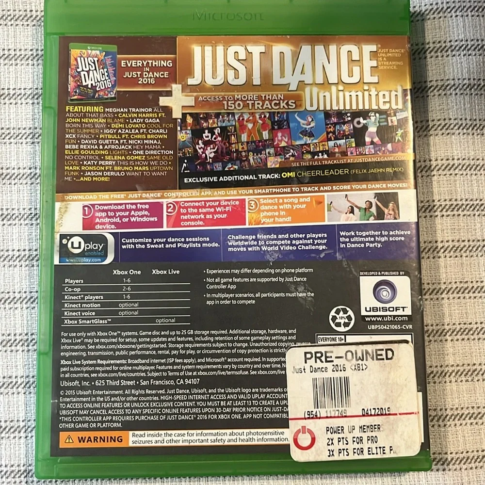 Just Dance 2016 (Gold Edition) Xbox One Video Game EUC